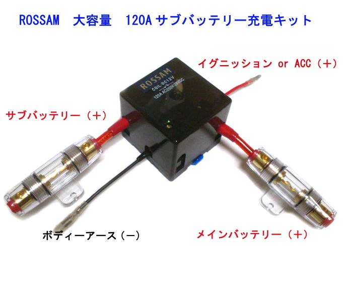ROSSAM　120Aサブバッテリー充電キット